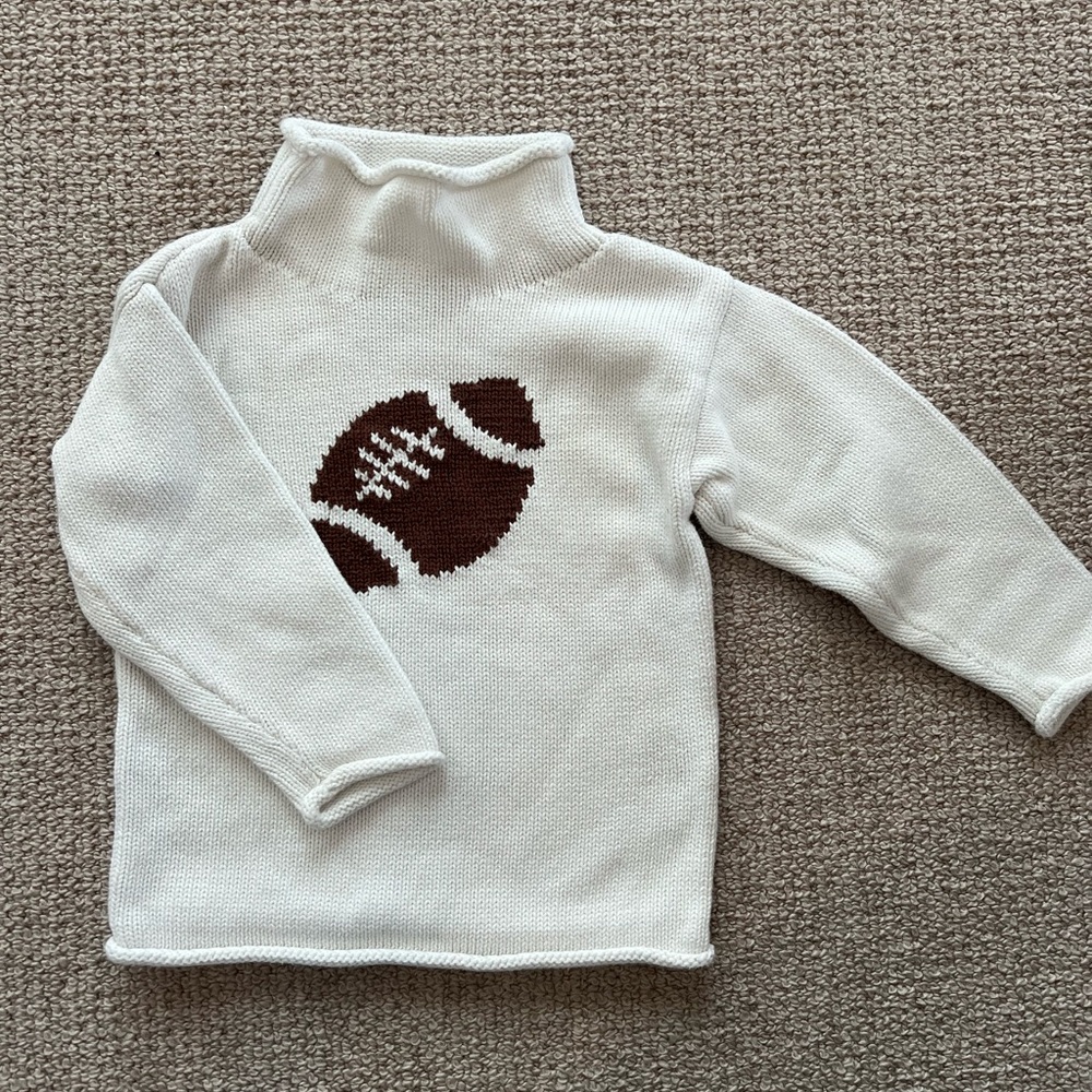 Classic Prep roll neck football sweater